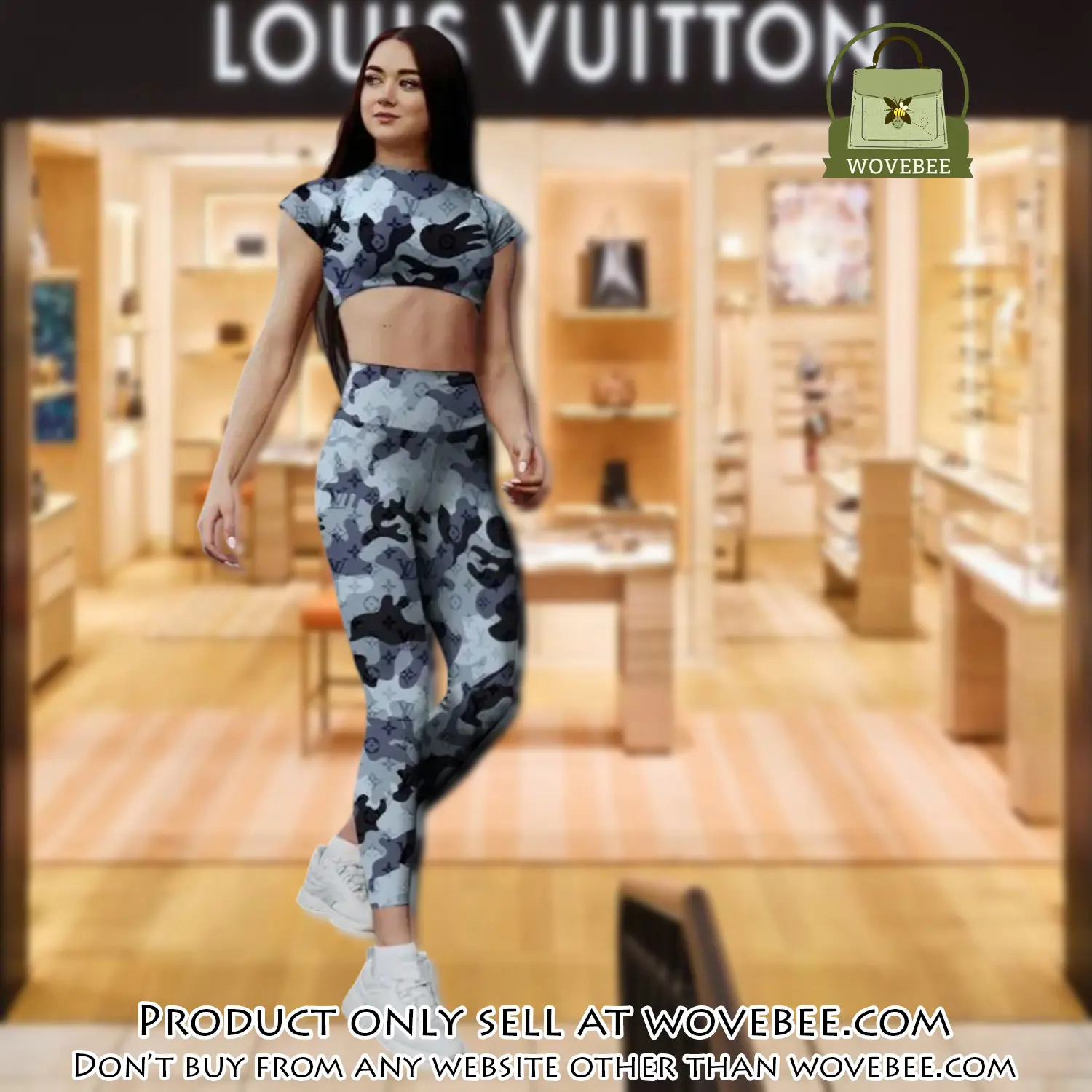 Louis vuitton luxury sportwear combo luxury brand crop top tshirt and legging for women ctl1042 wvb0814265